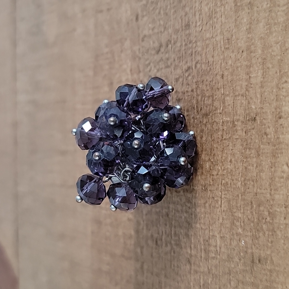 Purple Cluster Ring - image 1
